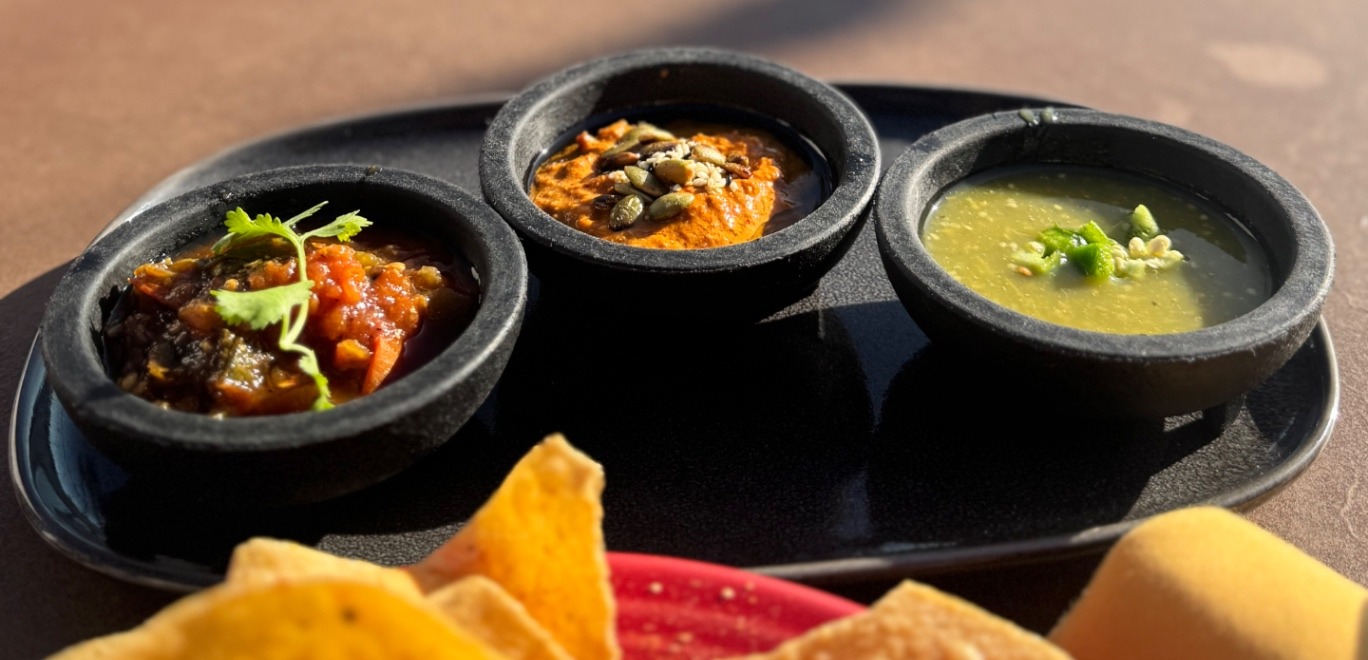 House chips and salsa trio
