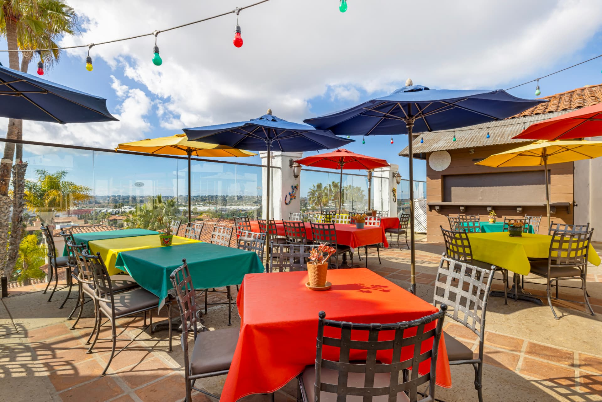 The patio in daylight